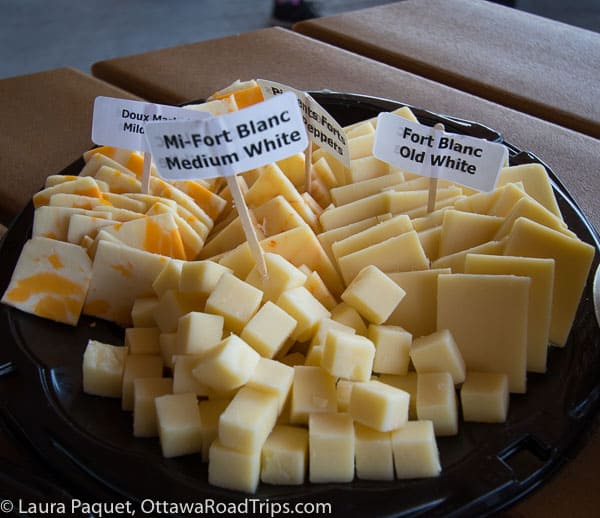 st. albert cheese co-op laid out tasty plates of their cheeses during the popsilos launch.