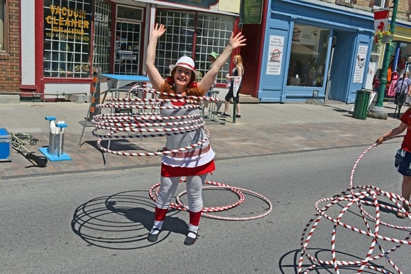 Hula hooper at Brockville Downtown Fun Fest.