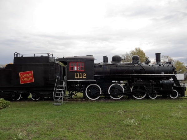 Old steam train 1112 at the Railway Museum of Eastern Ontario in Smiths Falls.