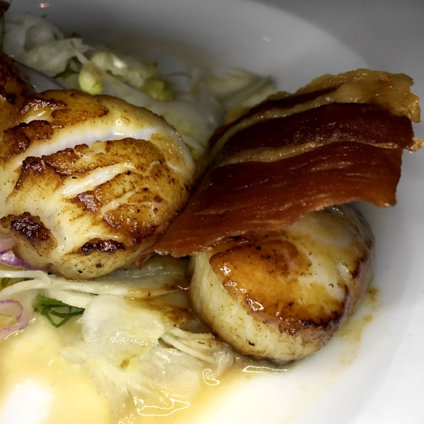 scallops with pancetta.