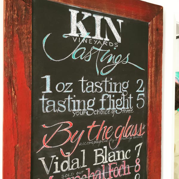 You can sip Vidal Blanc and other wine varietals at Kin Vineyards in Carp. Photo by Laura Byrne Paquet.