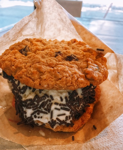 Ice cream sandwich at The Cookie Guy in Victoria, B.C.