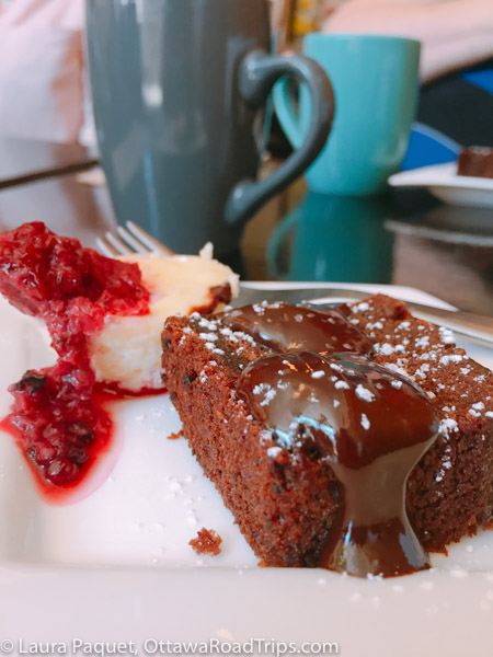 Cheesecake and brownie at the Good Food Company cafe in Carleton Place.