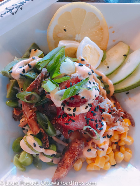 Poke bowl at Smith and Barrel Pub at the Grand Hotel in Carleton Place.