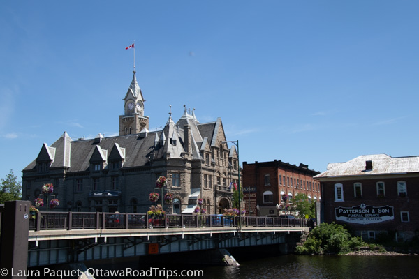 carleton place town hall, and the bridge over the mississippi river that gives bridge street its name.