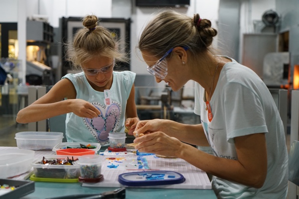 the corning museum of glass offers all sorts of workshops, for ages 4 to adult. photo courtesy of the corning museum of glass.