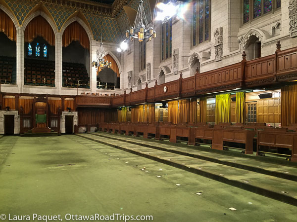 the empty house of commons chamber in the centre block on parliament hill in ottawa, december 21, 2018.
