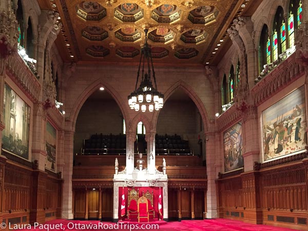 senate chamber in the centre block on parliament hill in ottawa, on december 21, 2018.