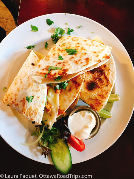 Quesadillas at the Rocky River Cafe.