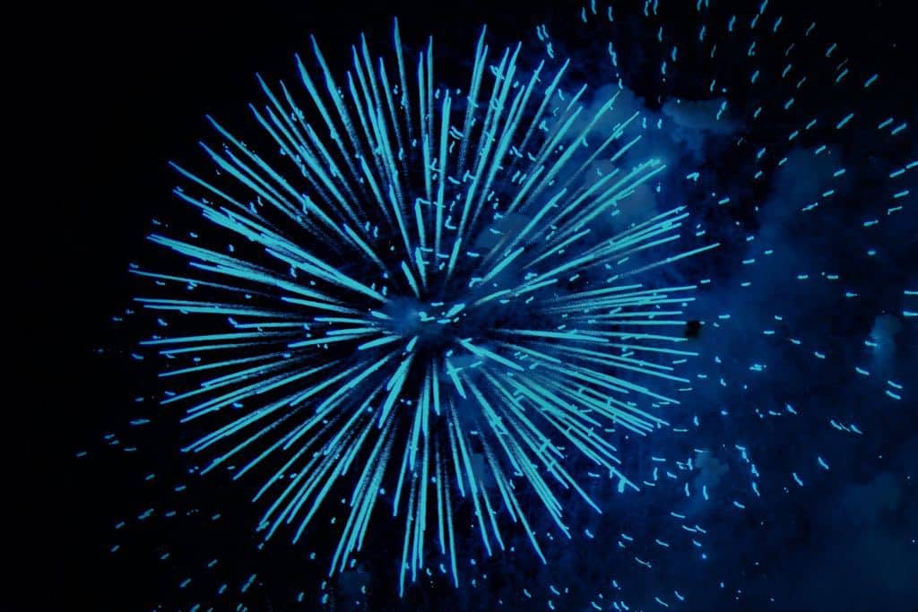 blue fireworks