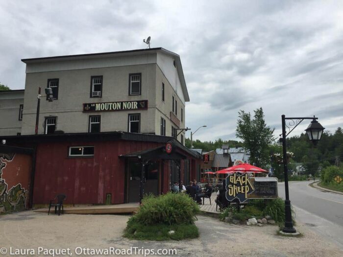 exterior of Black Sheep Inn in Wakefield, a three-storey building with a patio out front