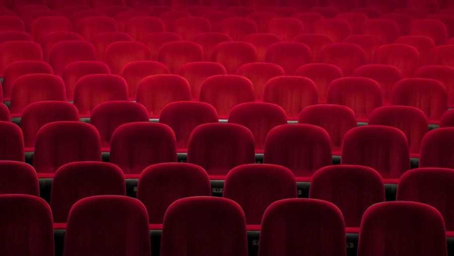 rows of red theatre seats