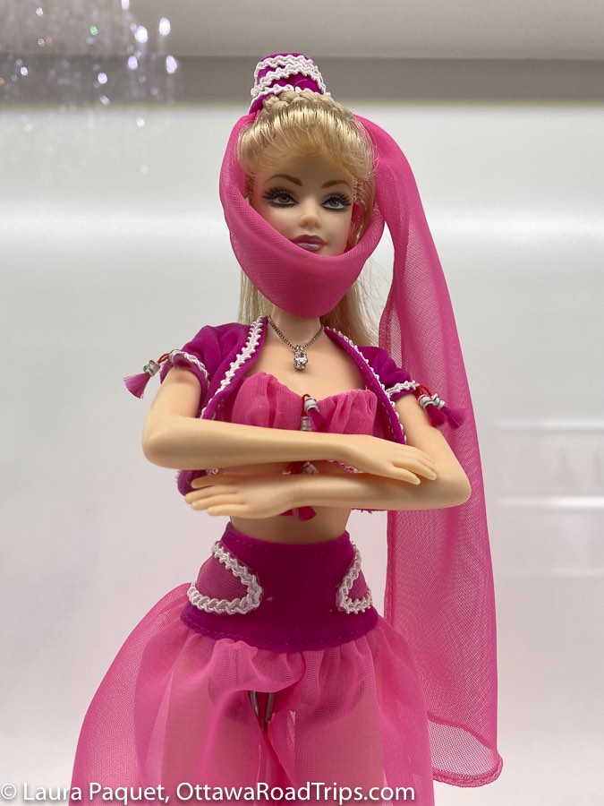 barbara eden doll dressed in pink i dream of jeannie costume.