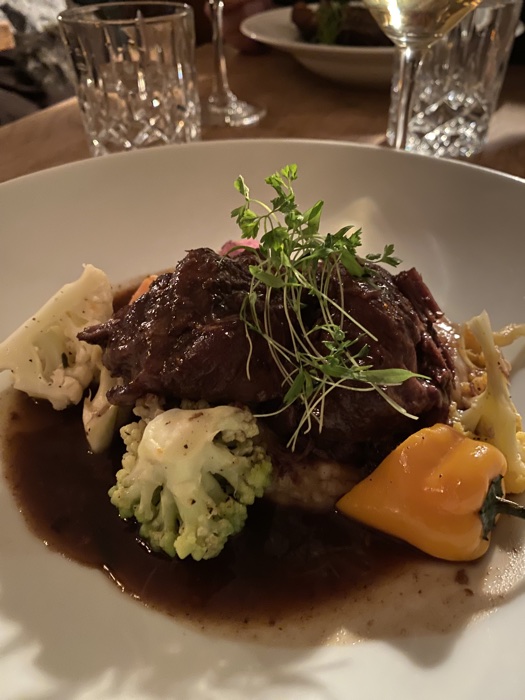 beef on a plate with herbs