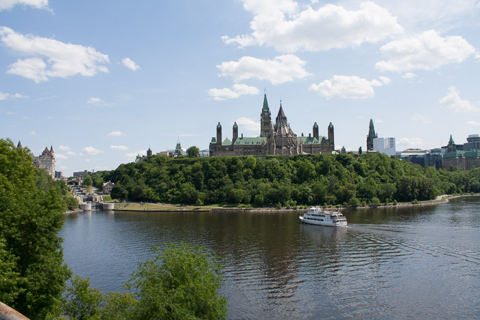 parliament hill and entrance locks of rideau canal from ottawa river