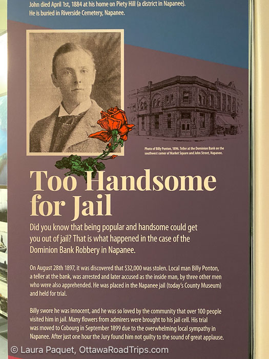 museum panel with story of man who was too handsome for jail