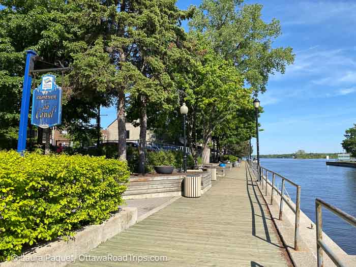 boardwalk beside a river