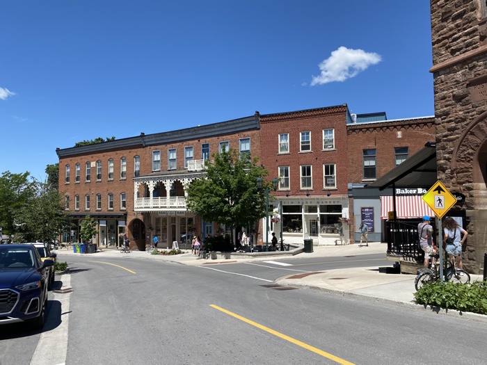 mill street almonte summer - Ottawa Road Trips red-brick shops along mill street in almonte in lanark county